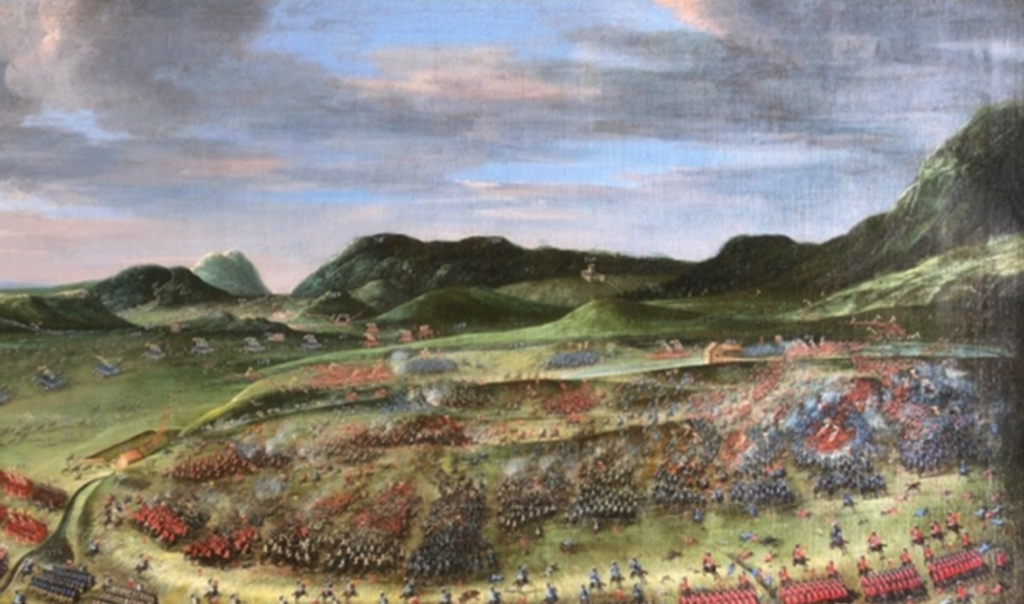 Fig.2. Detalle cuerpo central de la Batalla de Almansa. Buonaventura Ligli