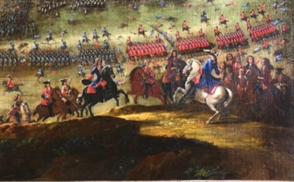 Fig. 1. Detalle duque Berwick rodeado de sus generales